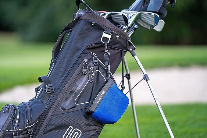 Golf Club and Golf Ball Cleaning Bag, Waterproof Clean Face Technology Liner, Detachable Clip, Machine Washable, Cleans Club Grooves, Dry Exterior (Neoprene or Microfiber Option Available)