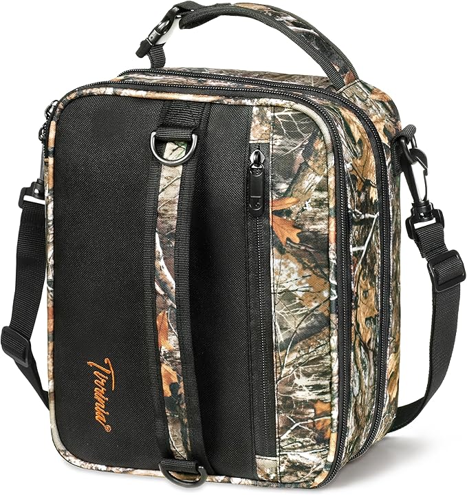 Tirrinia Expandable Insulated Lunch Bag, Leakproof Flat Lunch Cooler Tote with Shoulder Strap for Men and Women, Suitable for Work & Office, Maple Leaf