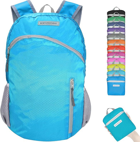 35L Foldable Waterproof Backpack For Outdoor Sports Travel Inside Wet Clothes Compartment Packable For Multiple