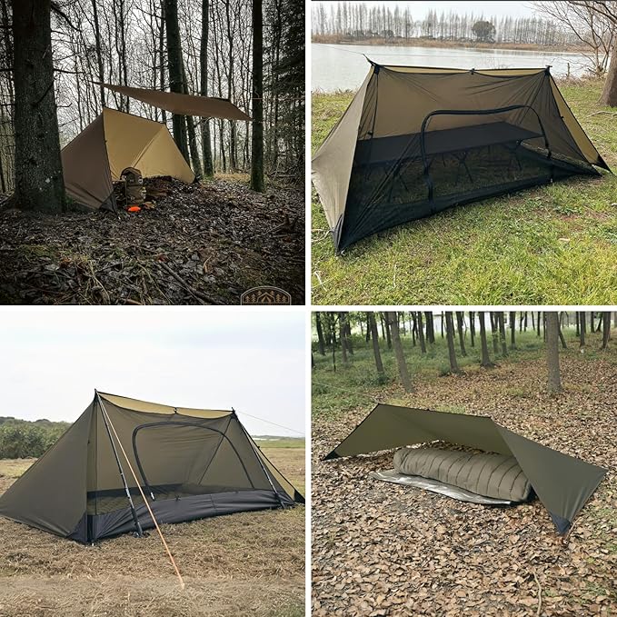Onewind Emergency Shelter, Survival Shelter Tent, Lightweight Reusable Rainproof Windproof Shelter for Camping, Hiking, Backpacking and Camping Cot, OD Green