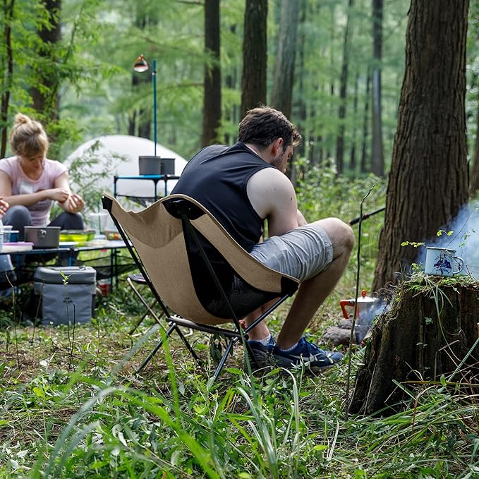 Naturehike YL05 Camping Chair, Ultralight Portable Camp Chair with Storage Bag, Compact Folding Beach Chair for Backpacking Hiking Fishing Picnic