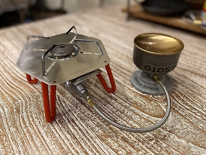 camping moon CAMPINGMOON Multi-Function Gas Hose for EN417 Lindal Valve Screw-on Type Canister and Device Z16,Z17 (JP-Z21-25)