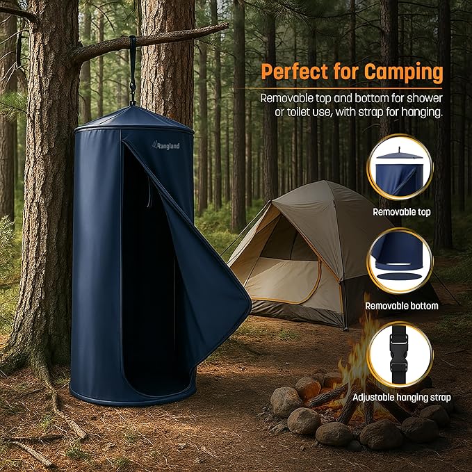 Instant Changing Tent for SUV Trunk, Easy Pop-Up Privacy Shelter with Liftgate Suction Pod - Portable Dressing Room for Beach, Outdoor Camping Shower, Toilet (Carry-Bag Included), Blue