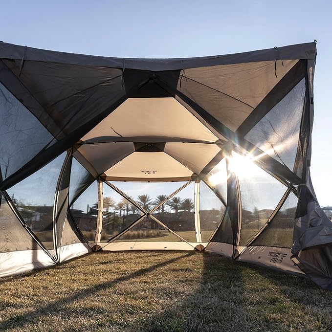 Event Tent Screen Tent, Jet Set Framework, No Assembly, Massive Interior, UV-Resistant, Instant Shade, Slate Gray, 16’ x 8’, ST800SL