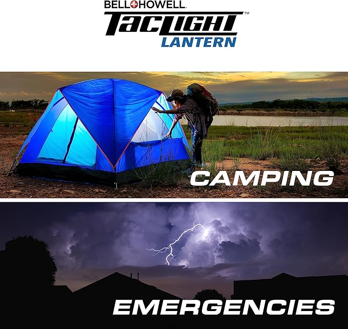 Bell+Howell 4 Pack Camping Lights & Lanterns for Power Outage, Collapsible Battery Powered LED Camping Lantern Lamp with Handle, Portable Ultra Bright for Power Outage Home Failure and Camping