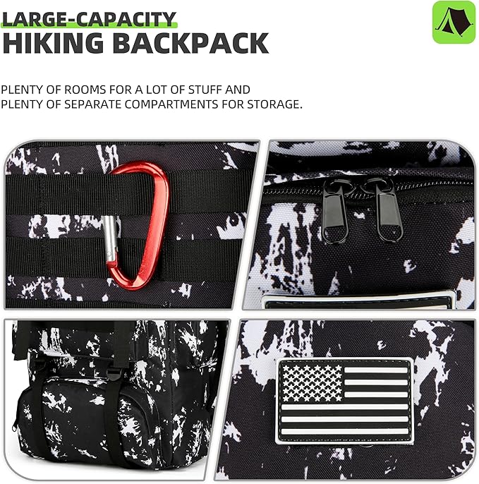 King'sGuard 70L Camping Hiking Backpack Tactical Backpack Military Molle Rucksack Backpack for Outdoor
