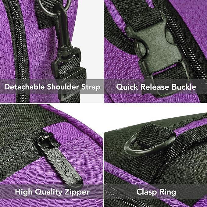 Expandable Insulated Lunch Bag, Leakproof Flat Lunch Cooler Tote with Shoulder Strap for Men and Women, Suitable for Work & Office by Tirrinia, Purple