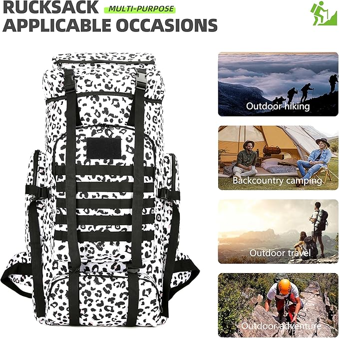 King'sGuard 70L Camping Hiking Backpack Tactical Backpack Military Molle Rucksack Backpack for Outdoor