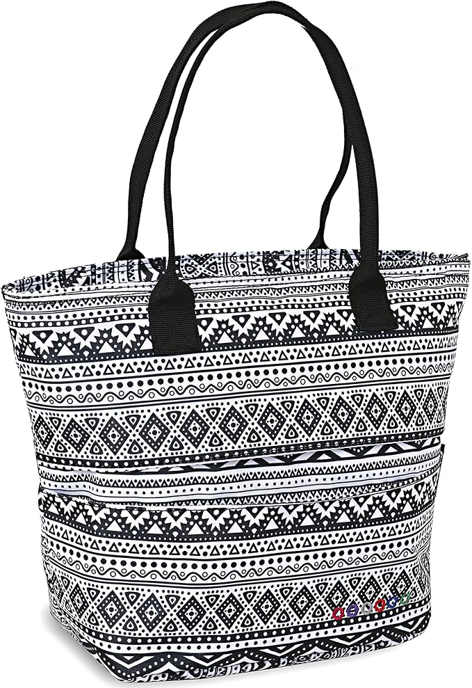 J World Lola Lunch Tote Bag. Cute Insulated Lunch-Box for Women & Teen Girls, Tribal