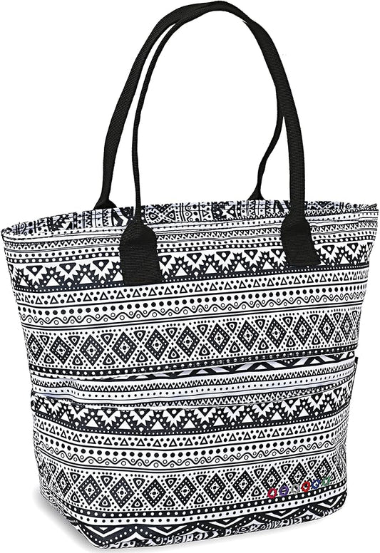 J World Lola Lunch Tote Bag. Cute Insulated Lunch-Box for Women & Teen Girls, Tribal