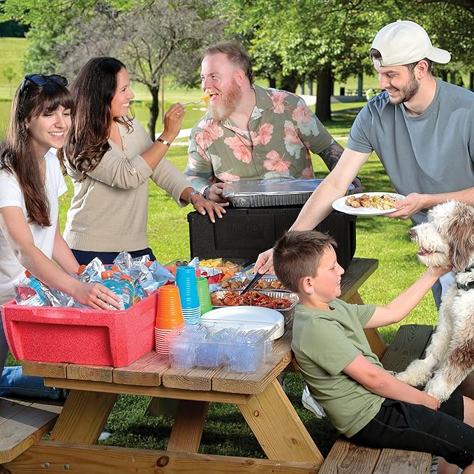 Metro Mightylite ML180XL Top Load Insulated Food Carrier - Professional-Grade Multipurpose Pan Carrier, Insulated Cooler and Food Warmer with Extra Capacity Lid - 45 qt or 5 Pan Capacity