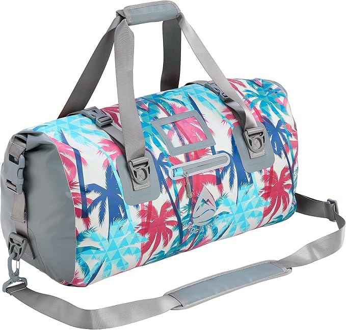 Skog Å Kust Duffelsak Heavy Duty Waterproof Duffel - Gear Bag for Sports, Travel, & More - 40L Palm