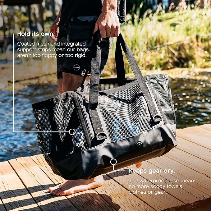 MISSION Boat Gear CASSI Heavy-Duty Outdoor Tote and Waterproof Marine-Grade Mesh Boat Bags