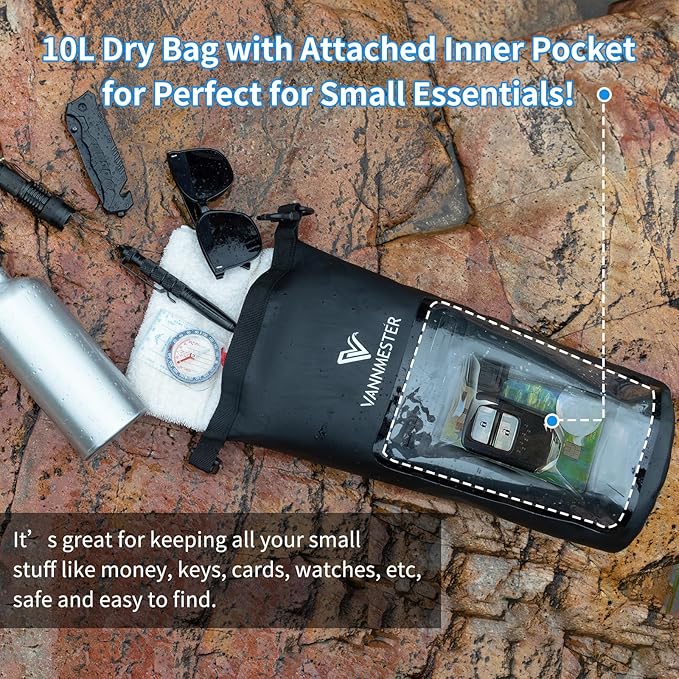 Floating Waterproof Bag Small Dry Backpack Sand Bag Anchor Waterproof Backpack for Travel Beach Vacation Hiking Camping (Blue)