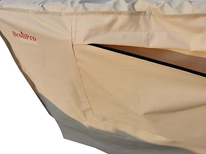 Waterproof 80-100 Qt Rolling Cooler Cart Cover Fits Most Patio Ice Chest Party Cooler Upto 43L x 22W x 32H inch-Beige