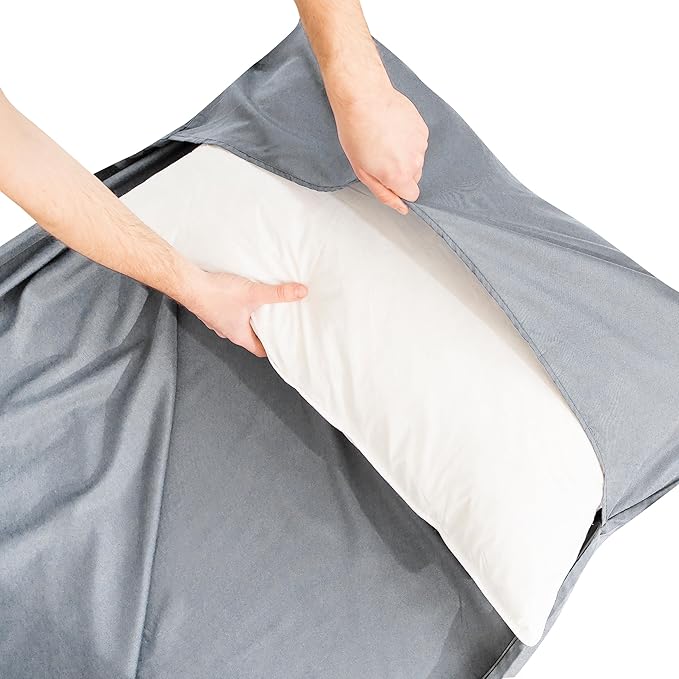 Sport 2-in-1 Sleeping Bag Liner and XL Sized Travel Sheet - Ultra Lightweight Sleep Liner Double Travel Bed Sheet - Inlett Inlay