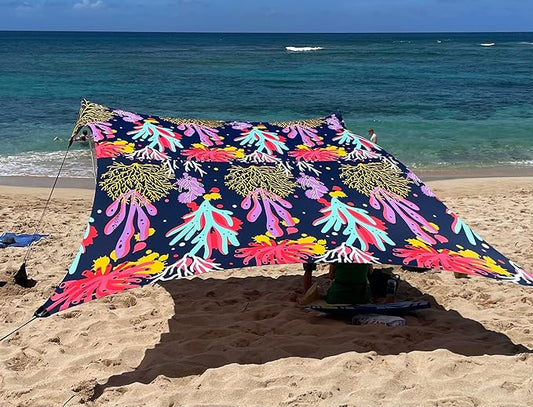 Neso Tents Grande Beach Tent, 7ft Tall, 9 x 9ft, Reinforced Corners and Cooler Pocket