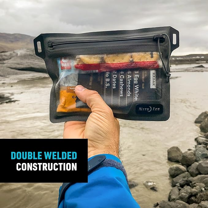 Nite Ize Runoff Waterproof Pocket - Waterproof Pouch for Passports, Phones, & Travel Essentials - Dry Bag with Tough Protection for Beach Trips, Outdoor Activities, & Travel Adventures