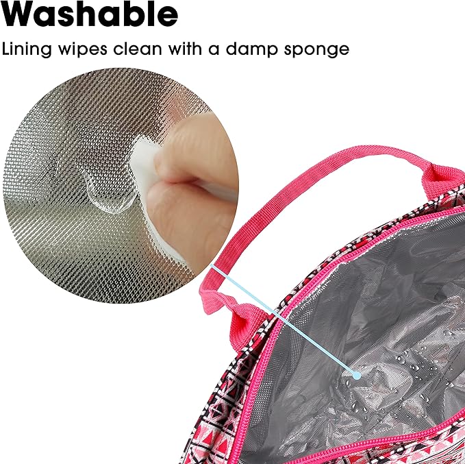 J World New York Lola Tote Bag Insulated Lunch-Box for Women, Skandi Pink, One Size