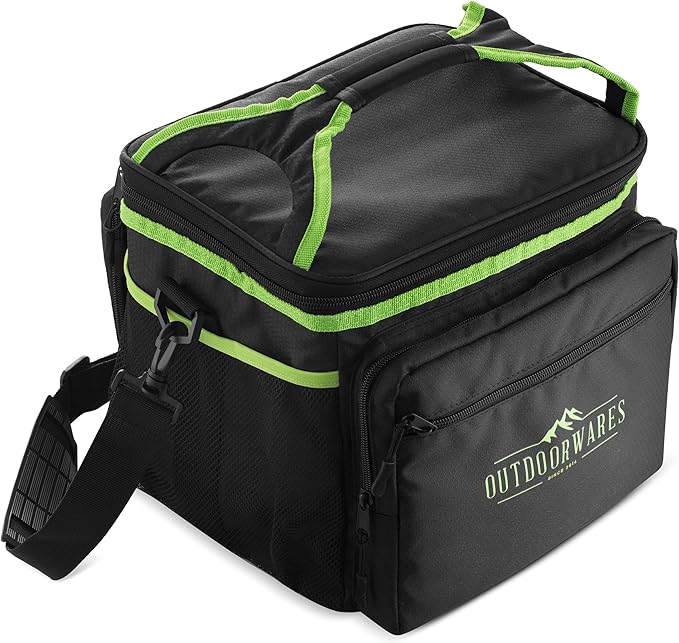 Cooler Lunch Bag Box - Insulated Large Capacity Durable, to Keep Foods and Drinks in The Right Temperature - Good for Travel, Picnic, Beach Hiking, Camping ETC.(Containers Not Included)