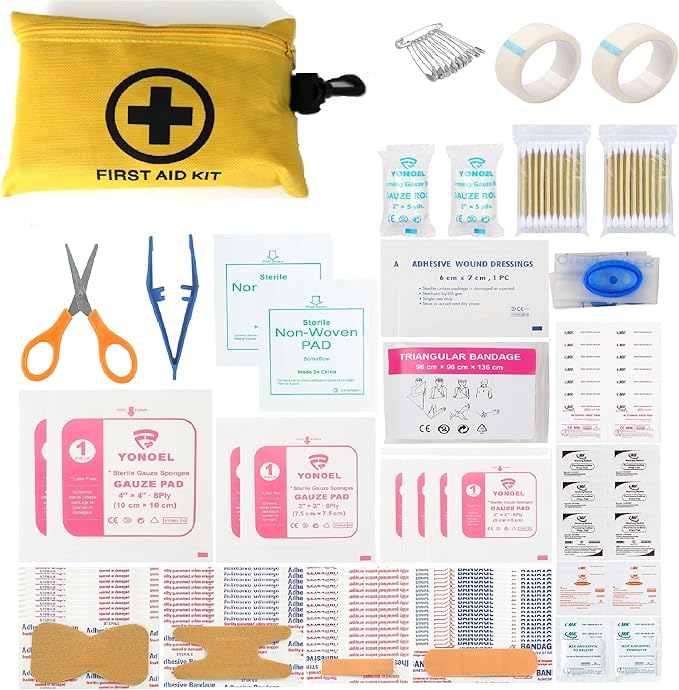 Galaxy 251 Pcs First Aid Kits for Survival Emergency Trauma Military Combat Tactical Medical Hunting Camping Hiking IFAK EMT Bag (__151 Pcs Mini First Aid Kits)