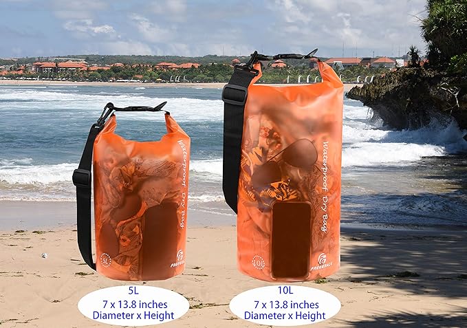 Waterproof Dry Bag - Lightweight Dry Sack with Seals and Waterproof Case - Float on Water - Keeps Gear Dry for Kayaking, Beach, Rafting, Boating, Hiking, Camping and Fishing