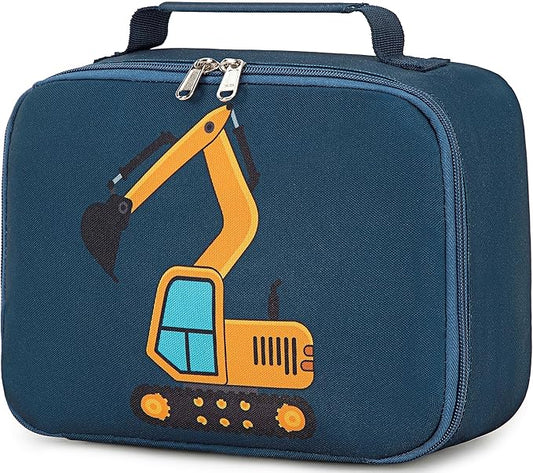 LOIDOU Lunch Box Kids Boys Insulated Lunch Bag Thermal Meal Tote Truck Reusable Lunch Pail Bags for School Travel