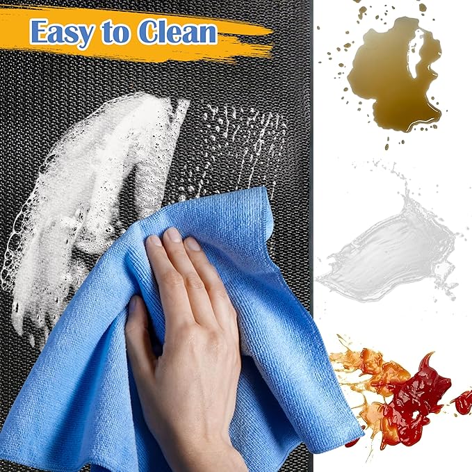 Ogrmar 76 x 52 Inch Under Grill Mats for Outdoor Grill, Indoor Fire Pit/Fireplace Mat, Waterproof Oil-Proof Grill Floor Pads, BBQ Mat Protector for Deck, Patio and Grass (76 * 52 Inch)