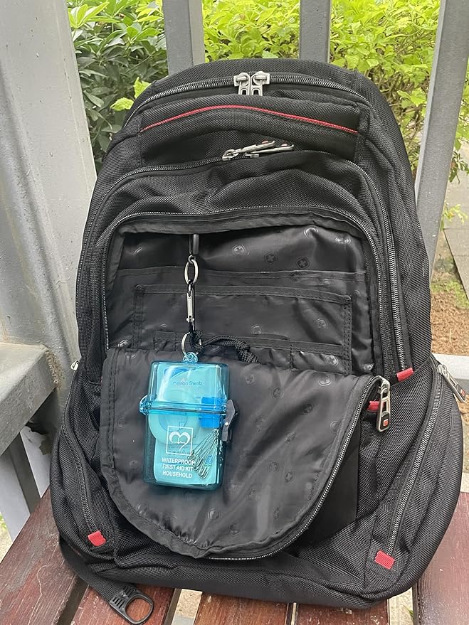 DEFTGET Waterproof First Aid Kit Travel Essentials Camping Essentials Small Emergency Survival Kits Mini Durable Lightweight for Minor Injuries Camping car Hiking Backpacking Essentials (Blue-Seal)