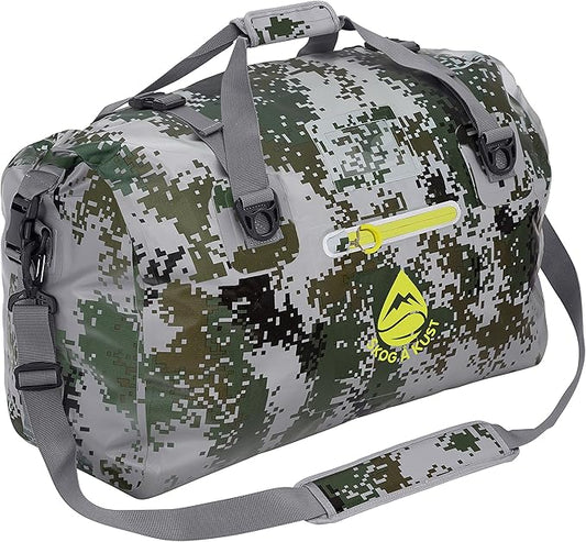 Skog Å Kust Duffelsak Heavy Duty Waterproof Duffel - Gear Bag for Sports, Travel, & More - 40L DigiCamo
