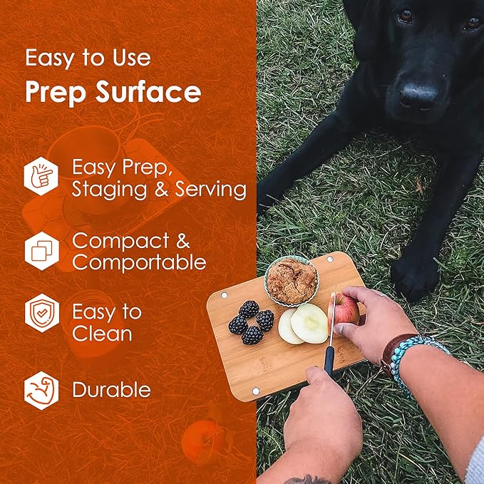 nCamp K2G Basic Compact Cooking Stove and Prep Surface Board Outdoor Camping Set Bundle