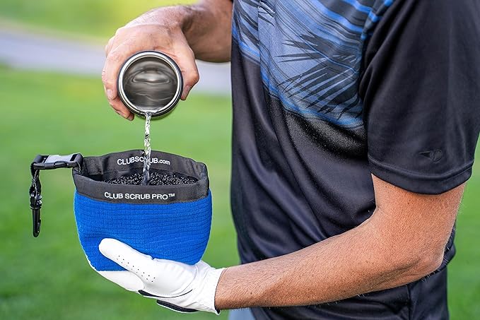 Golf Club and Golf Ball Cleaning Bag, Waterproof Clean Face Technology Liner, Detachable Clip, Machine Washable, Cleans Club Grooves, Dry Exterior (Neoprene or Microfiber Option Available)