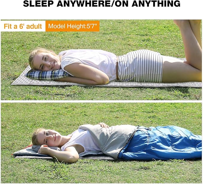 REDCAMP Foldable Foam Camping Pads for Sleeping, Waterproof Closed Cell Foam Camping Sleeping Pad - Ultra-Lightweight for Hiking & Backpacking, R-2.1 Insulated, Royal Blue/Grey/Green/Brown/Khaki