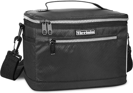 Tirrinia Insulated Lunch Bag for Women Men, Leakproof Thermal Reusable Lunch Box Tote for Adult by Tirrinia, Lunch Cooler for Office Work, Black