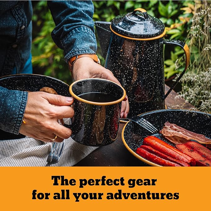 Granite Ware Coffee Boiler Set -Enameled Steel Coffee Boiler (3 pc)