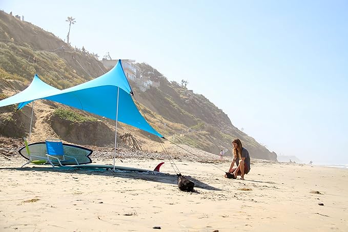 Neso Tents Grande Beach Tent, 7ft Tall, 9 x 9ft, Reinforced Corners and Cooler Pocket