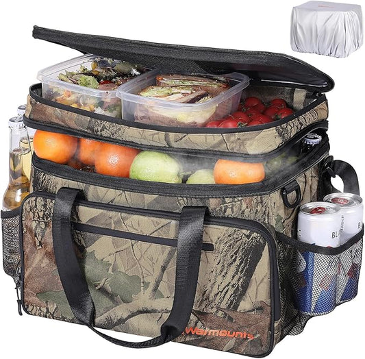Insulated Cooler Bag 48/75 Cans, Soft Sided Portable Lunch Bag Coolers w/Zippered Top, Leak Proof PVC Interlayer, 5-Layer Insulation Large Ice Chest Bag for Travel, Camping, Beach, Picnic