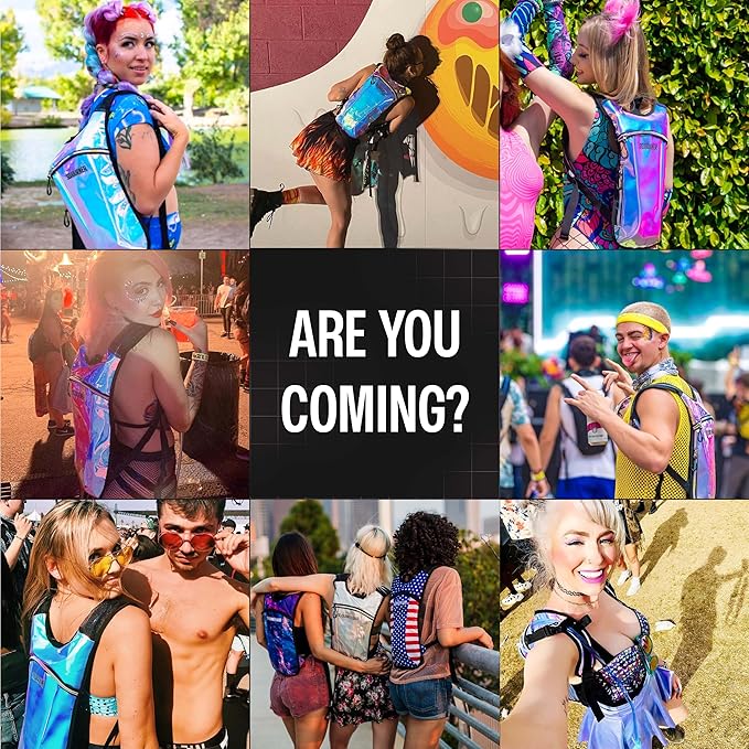 Sojourner Rave Hydration Pack - Hydration Backpack - Hydropack with 2L Bladder - Water Backpack for Festivals, Hiking, Running, Biking and More