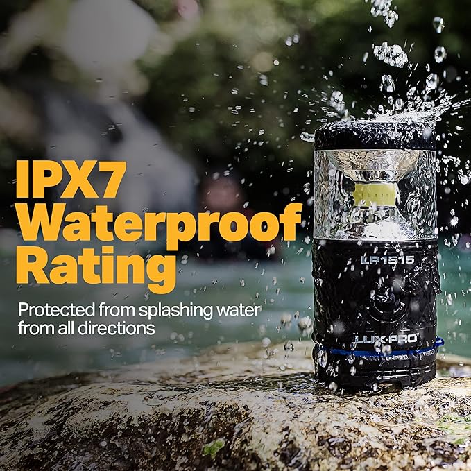 LUXPRO Waterproof, Floating Rugged Camping LED Lantern w/340 Lumens - LP1515