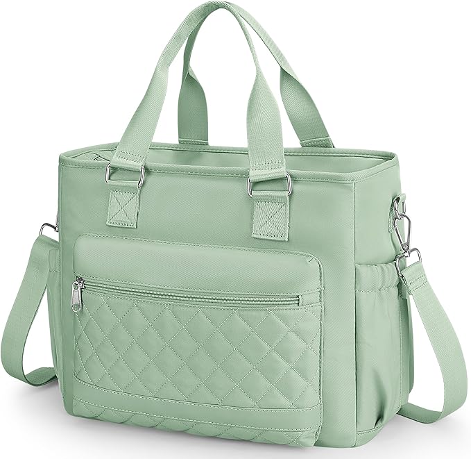 16L Lunch Bag for Women, Large Lunch Box Women for Work, Lunch Tote Bag for Adults, Green