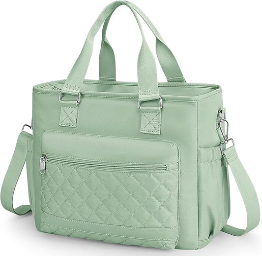 16L Lunch Bag for Women, Large Lunch Box Women for Work, Lunch Tote Bag for Adults, Green