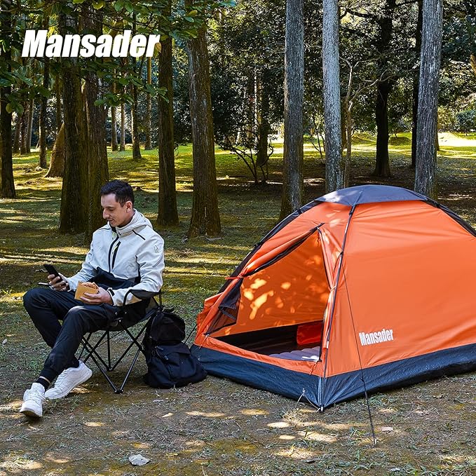 2 Person Camping Dome Tent,Waterproof Lightweight Portable Tents for Outdoor Camping Hiking Travel