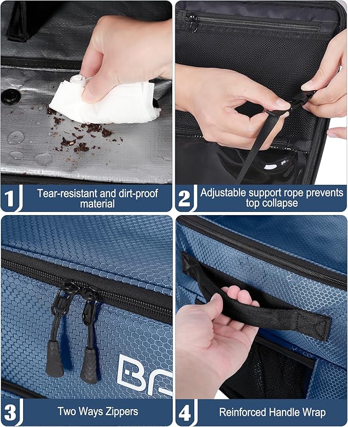 Golf Trunk Organizer, 2 Layer Waterproof Car Golf Locker with Separate Ventilated Compartment for 2 Pair Shoes, Golf Trunk Storage for Golf Accessories, Golf Gifts for Men