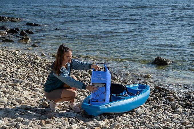 EARTH&RIVER Premium Dry Bag Backpack, Extra Thick, Protection for All Water Activities & Camping, Floating Lightweight Dry Bag with Inside Pocket Storage & IPX8 Waterproof Phone Case (Navy Blue, 40L)