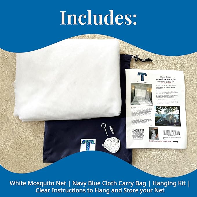 Mosquito Netting for Bed, Extra Large Mosquito Net Covers Single to California King Size Beds, Bug Net for Camping, Crib Canopy, Premium Quality for Indoor Outdoor Use and Travel