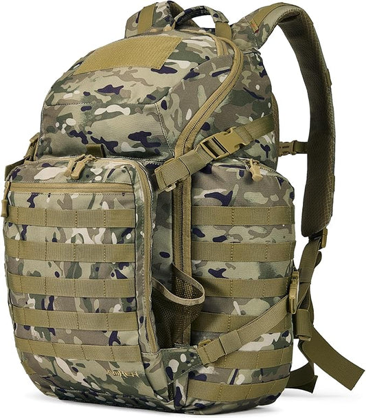 Large Tactical Backpack Military Army Daypack 3 Day Assault Pack Molle Rucksack Heavy Survival Bugout Emergency Bag 52L (Camo)