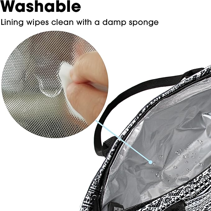 J World Lola Lunch Tote Bag. Cute Insulated Lunch-Box for Women & Teen Girls, Tribal