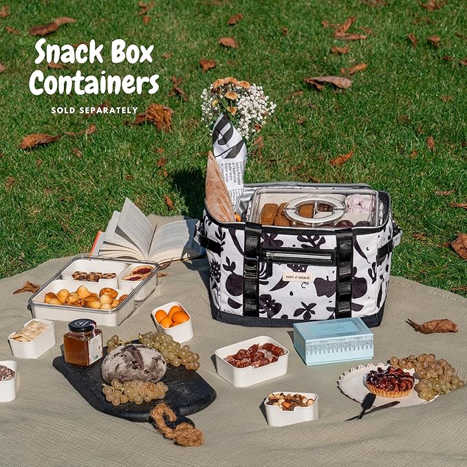 Sort & Snack Travel Cooler Bag - Fits up to 3 Sort & Snack Snacklebox - Perfect Insulated Soft Cooler Bags Collapsible Coolers for Travel and Road Trip Essentials for Adults