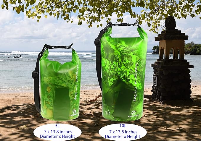 Waterproof Dry Bag - Lightweight Dry Sack with Seals and Waterproof Case - Float on Water - Keeps Gear Dry for Kayaking, Beach, Rafting, Boating, Hiking, Camping and Fishing