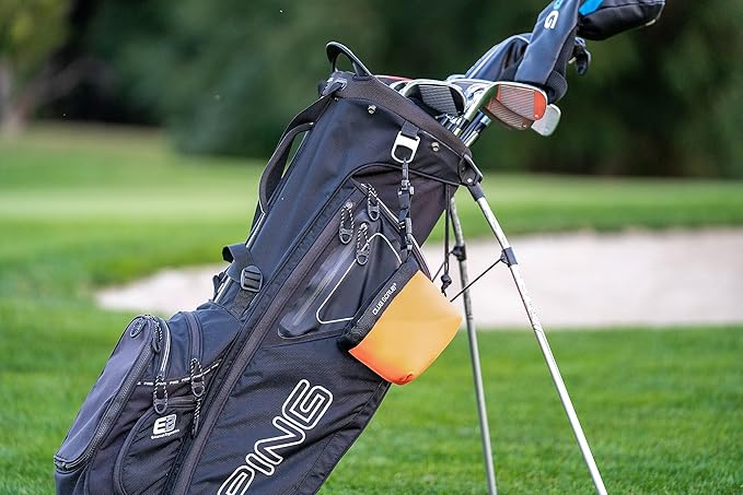 Golf Club and Golf Ball Cleaning Bag, Waterproof Clean Face Technology Liner, Detachable Clip, Machine Washable, Cleans Club Grooves, Dry Exterior (Neoprene or Microfiber Option Available)